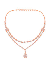 Lustrous Layers Droplet Divinity CZ Necklace Set