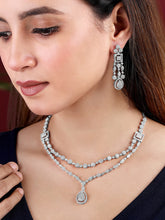 Lustrous Layers Droplet Divinity CZ Necklace Set