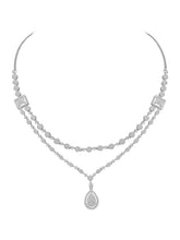 Lustrous Layers Droplet Divinity CZ Necklace Set