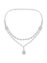 Lustrous Layers Droplet Divinity CZ Necklace Set