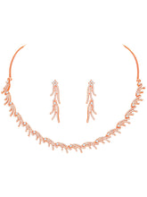 Dazzling Tendrils CZ Necklace Set