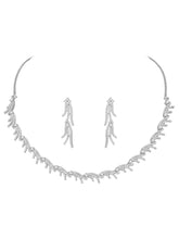 Dazzling Tendrils CZ Necklace Set