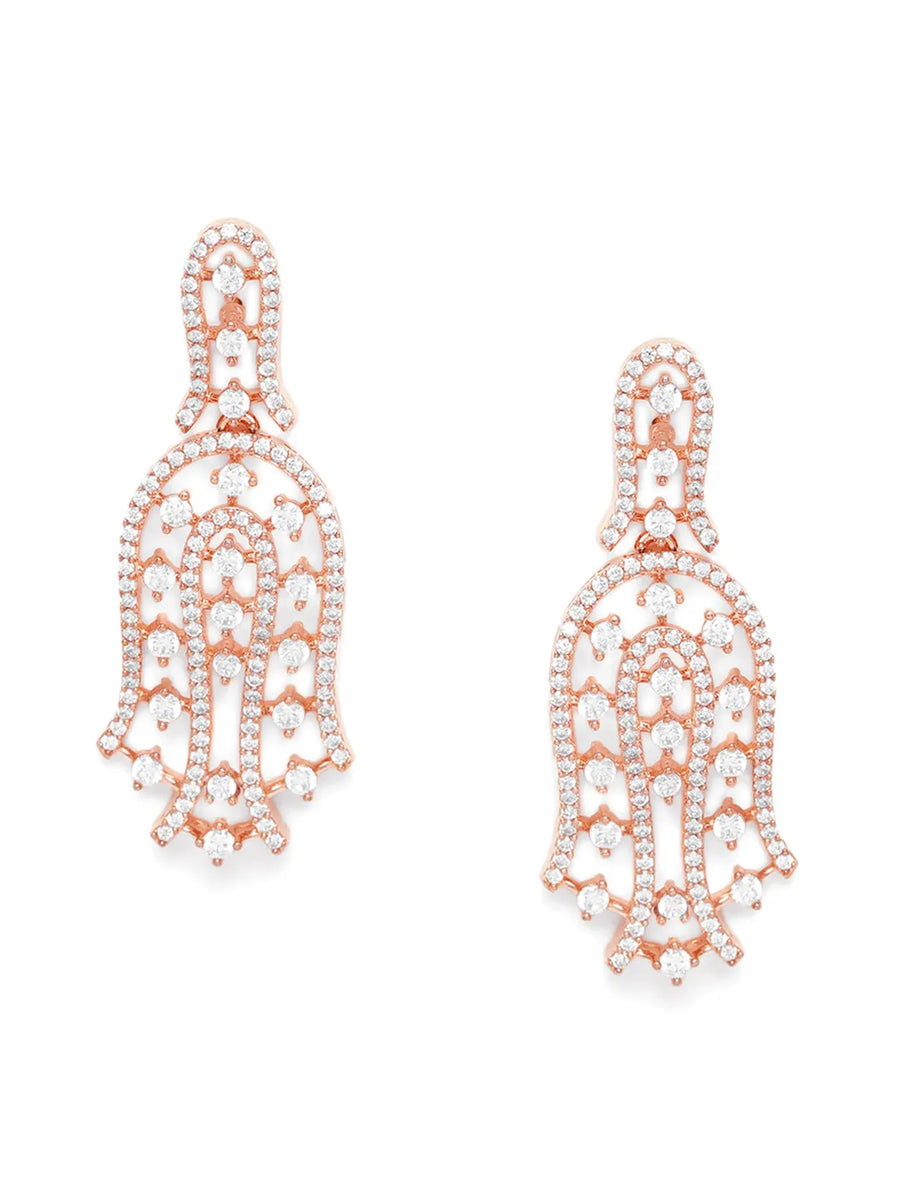 Opulent CZ Studded Necklace Set