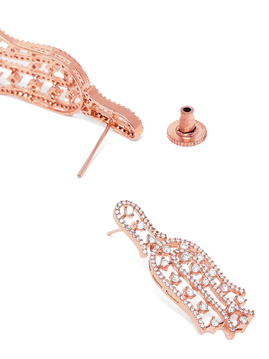 Opulent CZ Studded Necklace Set