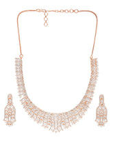 Opulent CZ Studded Necklace Set