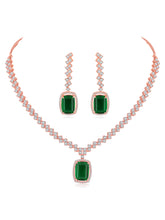 Modern Marvel CZ White Crystal Necklace Set