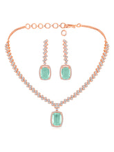 Modern Marvel CZ White Crystal Necklace Set