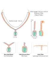 Modern Marvel CZ White Crystal Necklace Set