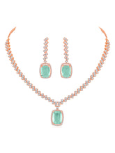 Modern Marvel CZ White Crystal Necklace Set