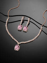 Modern Marvel CZ White Crystal Necklace Set