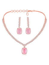 Modern Marvel CZ White Crystal Necklace Set