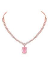 Modern Marvel CZ White Crystal Necklace Set