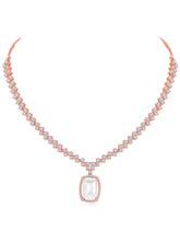 Modern Marvel CZ White Crystal Necklace Set