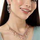 Vivid CZ Crystal Necklace Earring Set