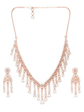 Vivid CZ Crystal Necklace Earring Set