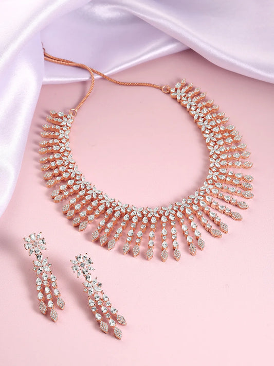 Captivating CZ Necklace & Earring Set