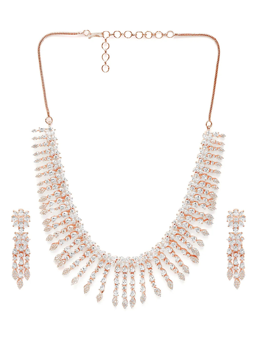 Gleaming CZ Necklace Set for Women