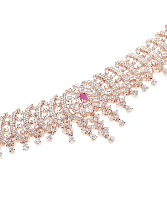 Enchanting CZ Necklace & Earrings Set