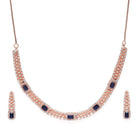 Elegant Sapphire Accent Necklace Set