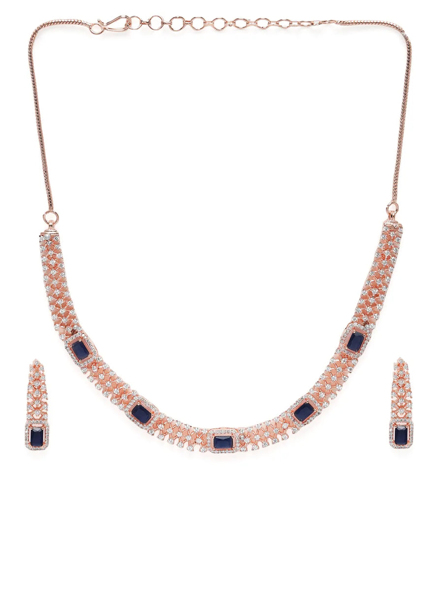 Elegant Sapphire Accent Necklace Set