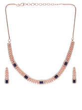 Elegant Sapphire Accent Necklace Set