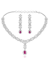 Stunning White CZ Necklace Set