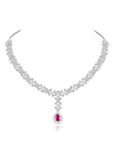 Stunning White CZ Necklace Set