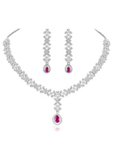 Stunning White CZ Necklace Set