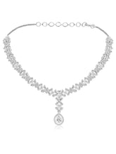 Stunning White CZ Necklace Set