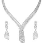 CZ Necklace Set for Special Moments - Silver