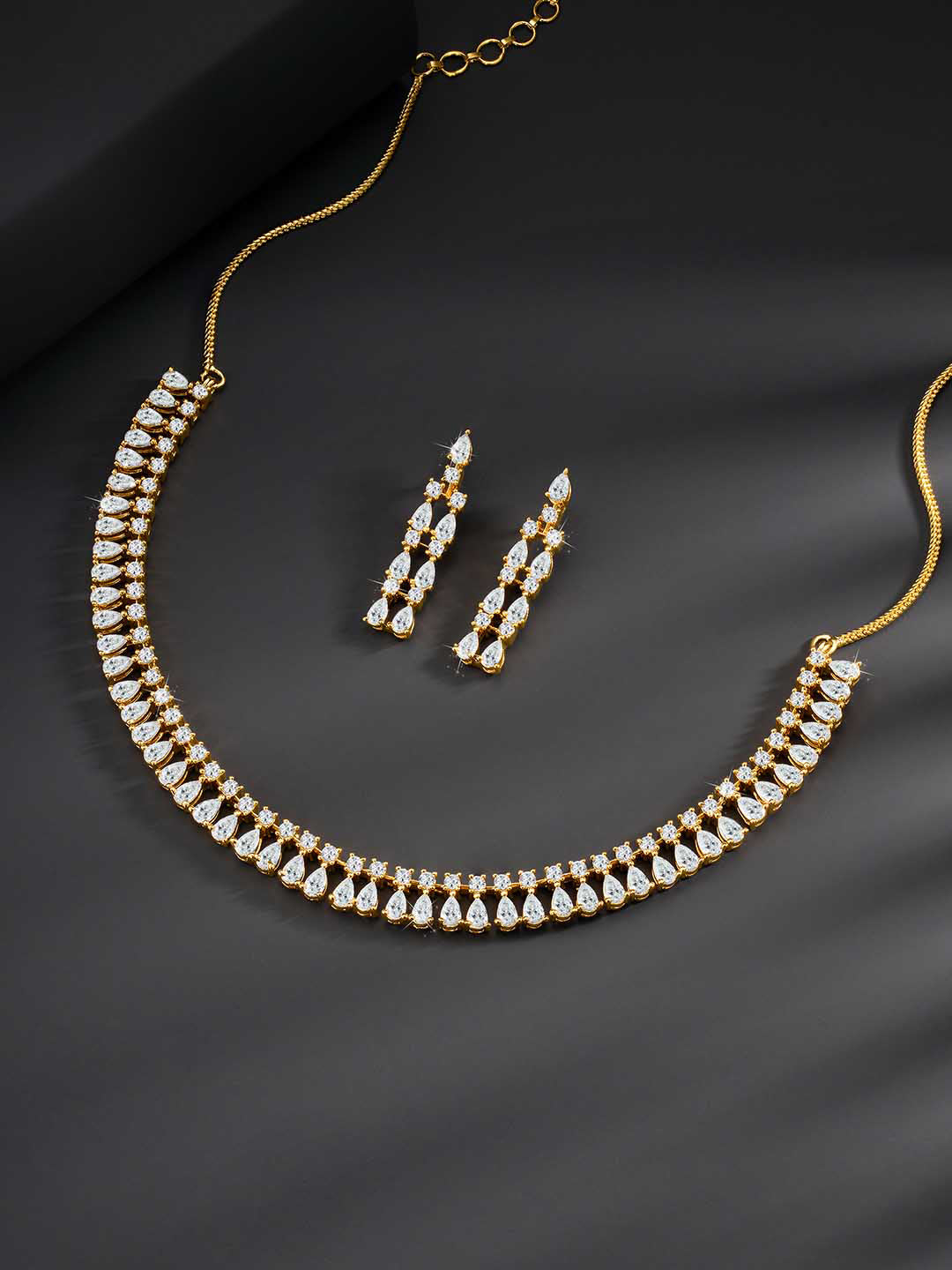 Ethereal Elegance CZ Necklace Set