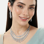 Sleek and Elegant CZ Necklace Set