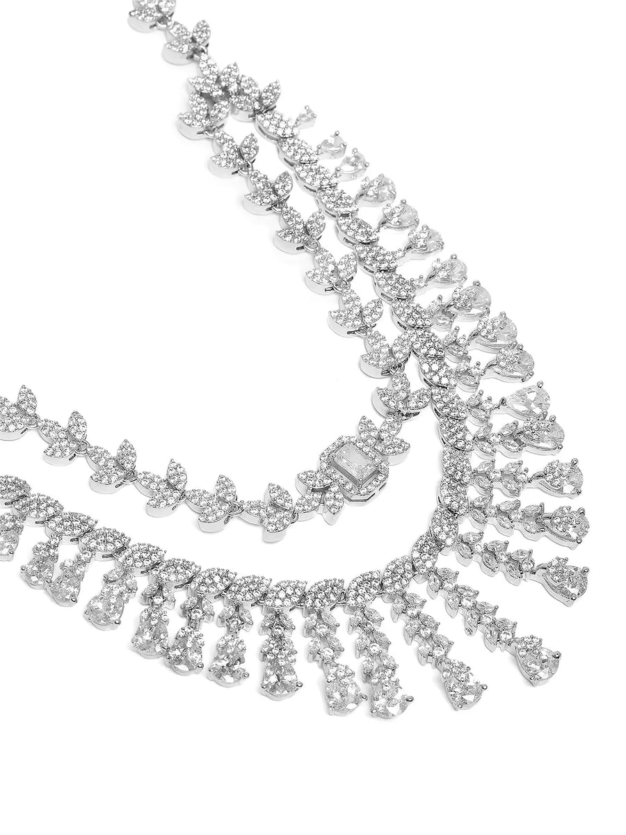 Sleek and Elegant CZ Necklace Set