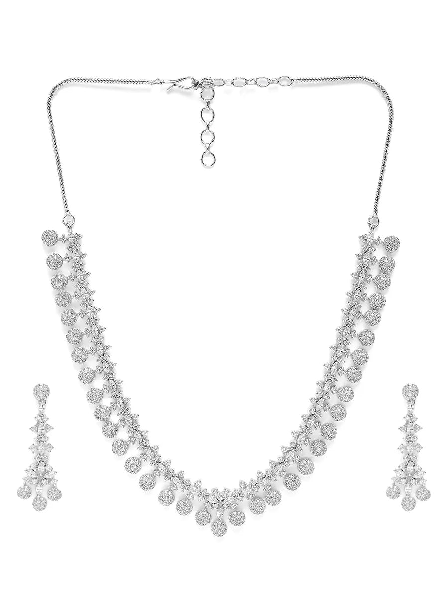CZ Necklace Set with Timeless Charm