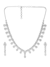 Sculpted CZ Necklace Set with Twist