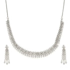 CZ Stone Layered Necklace Earrings Set