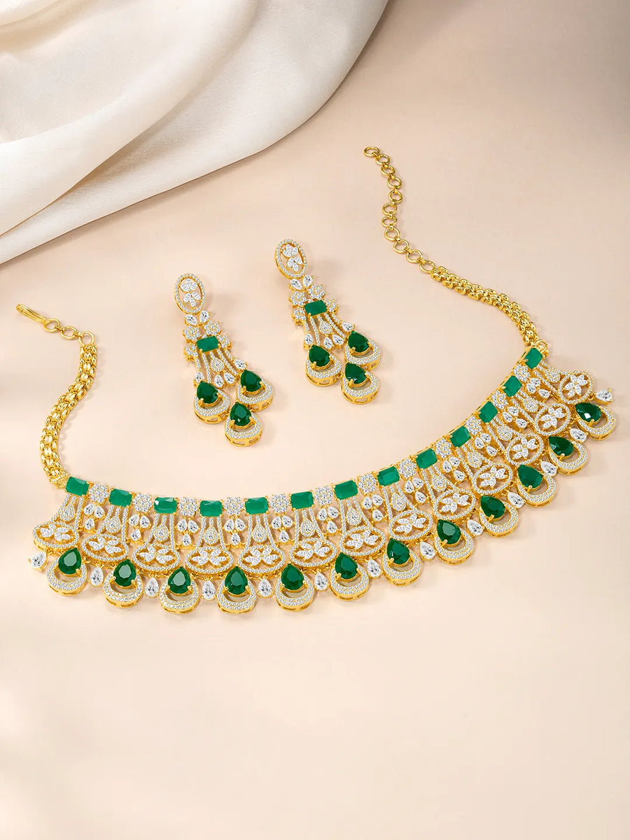 Chic Crystal & CZ Necklace Set