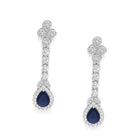 Radiant Glow Crystal Necklace Set - Silver - Blue