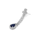 Radiant Glow Crystal Necklace Set - Silver - Blue