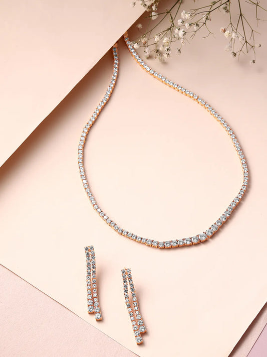 Opulent CZ Necklace & Earring Duo