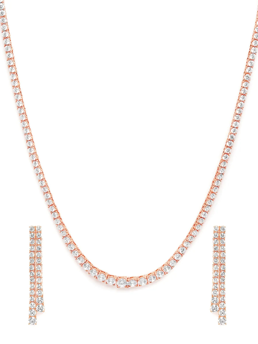 Opulent CZ Necklace & Earring Duo