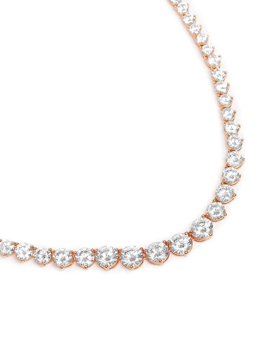 Delicate CZ Necklace Set with Style