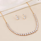 Classic Round Crystal Cut Necklace Set