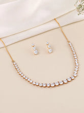 Classic Round Crystal Cut Necklace Set