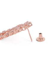 CZ Leafy Dangler Necklace Earrings Set