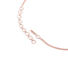 CZ Leafy Dangler Necklace Earrings Set - Rose Gold