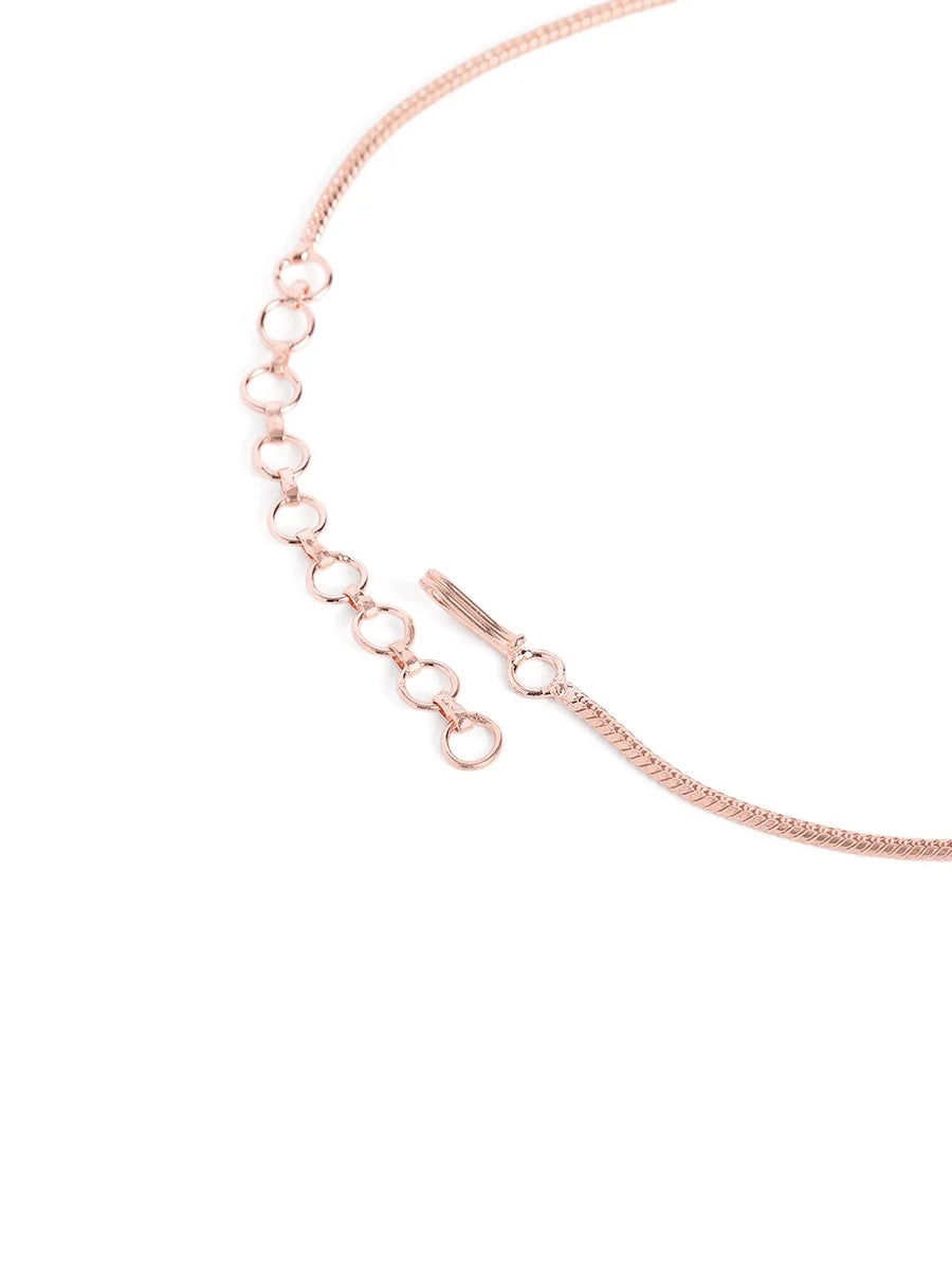 CZ Leafy Dangler Necklace Earrings Set