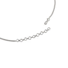 CZ Leafy Dangler Necklace Earrings Set - Silver