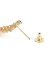 Elegant Teardrop Necklace & Earring Set - Gold Green