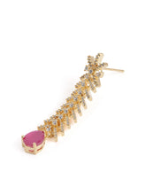 Elegant Teardrop Necklace & Earring Set - Rani Pink